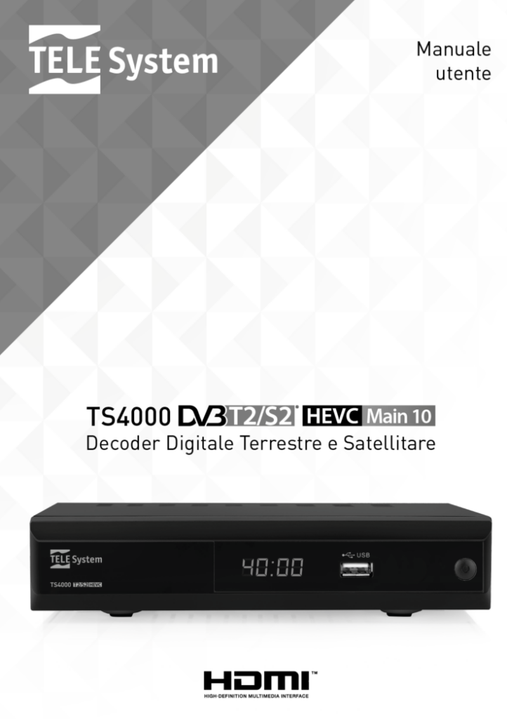 Manuale Telesystem TS4000 PDF