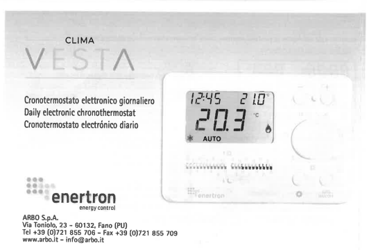 Manuale Termostato Enertron Vesta PDF