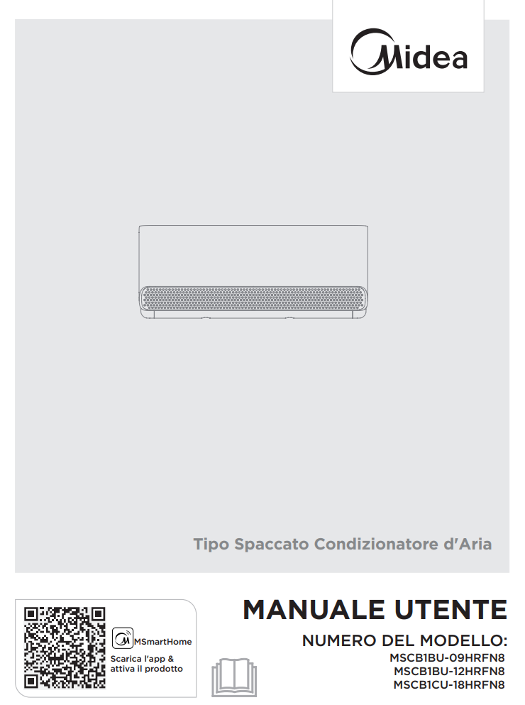 Manuale Condizionatore Midea MSCB1BU - MSCB1CU PDF