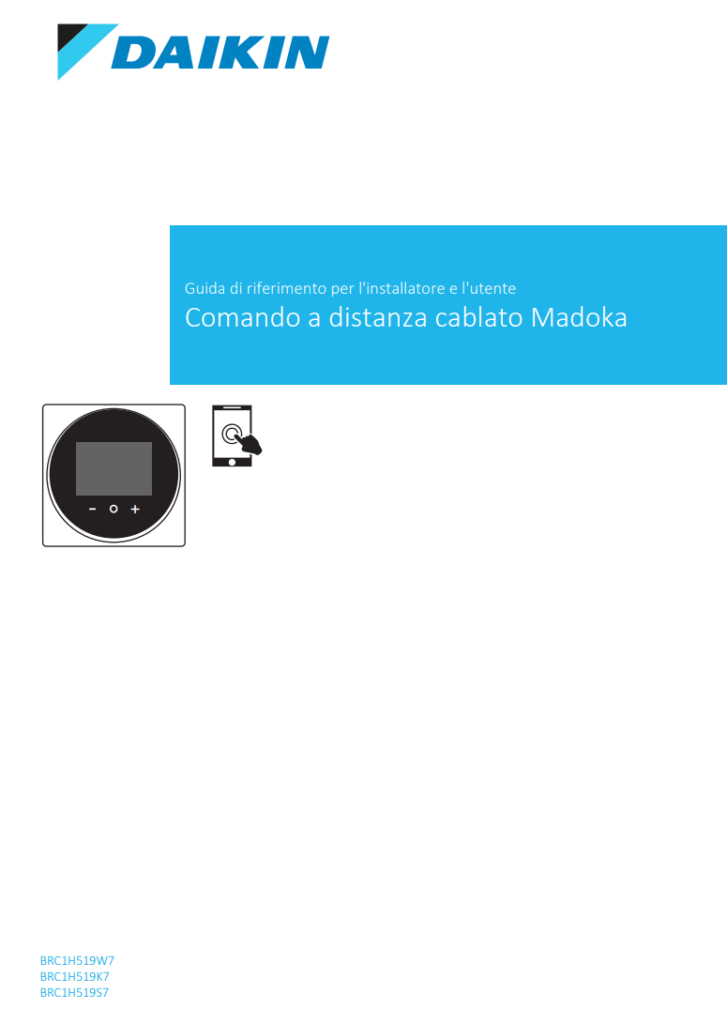 Manuale Daikin Madoka PDF