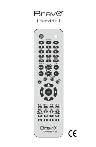 Manuale Telecomando Bravo Universale 4 in 1 PDF