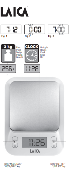 Manuale Bilancia da Cucina Laica KS3010 PDF