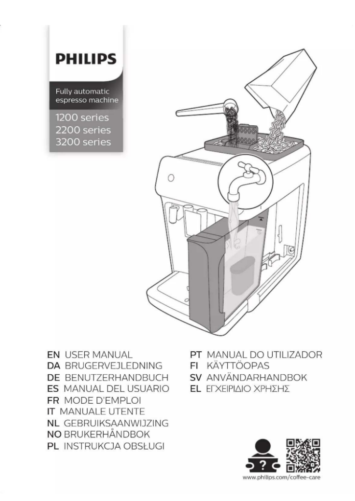 Manuale Macchina del Caffè Philips 1200 - 2200 - 3200 PDF