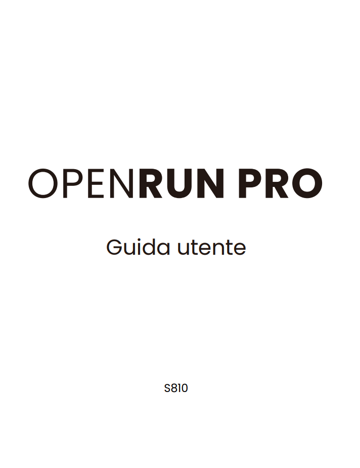 Manuale Shokz OpenRun Pro PDF