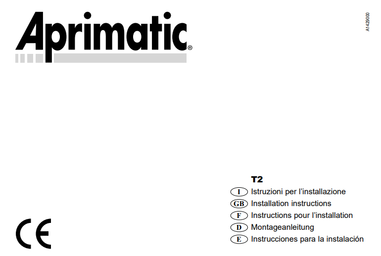 Manuale Aprimatic T2 PDF