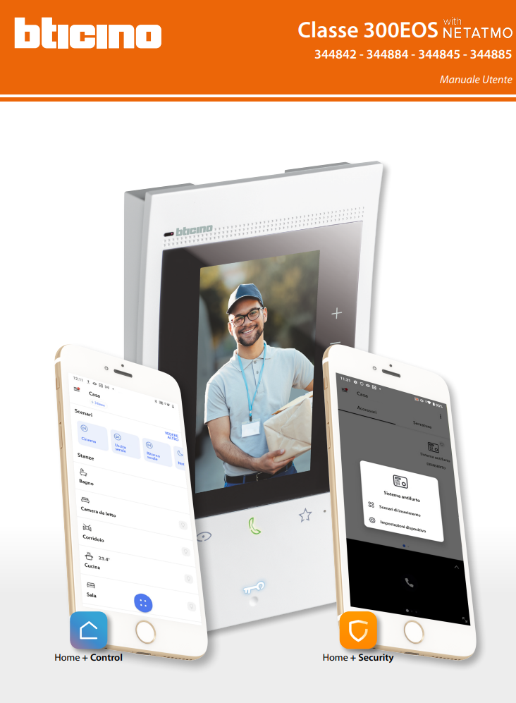 Manuale BTicino Classe 300EOS 344842 - 344884 - 344845 - 344885 PDF