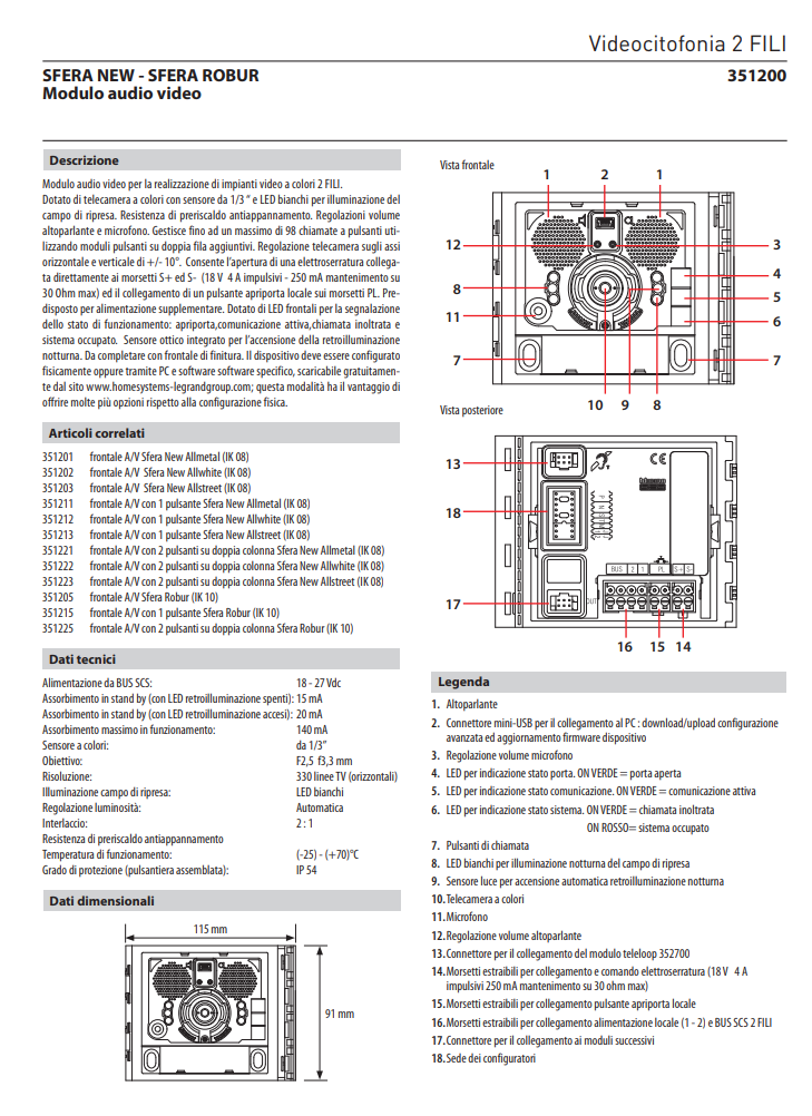 Manuale BTicino SFERA NEW