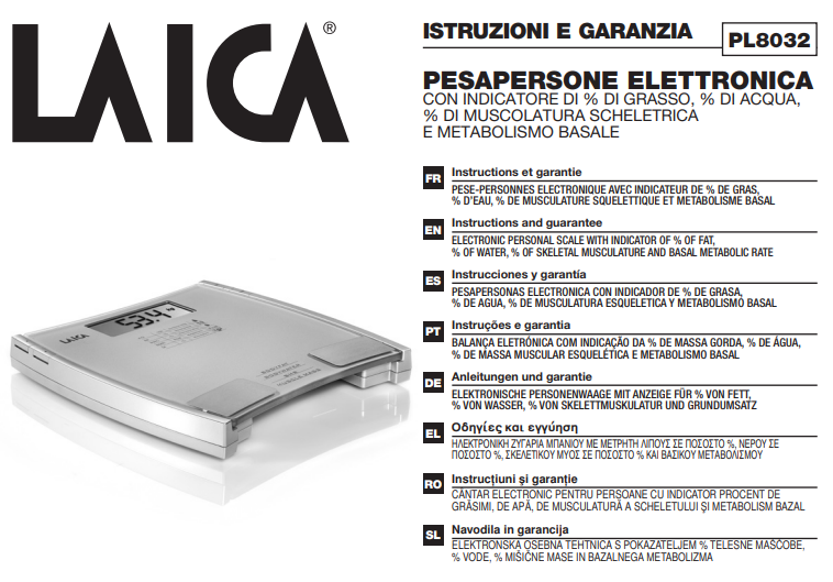 Bilancia Pesapersone Laica PL8032