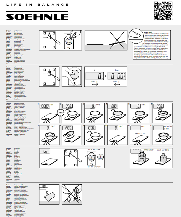 Manuale Bilancia Soehnle Page Compact 300 PDF