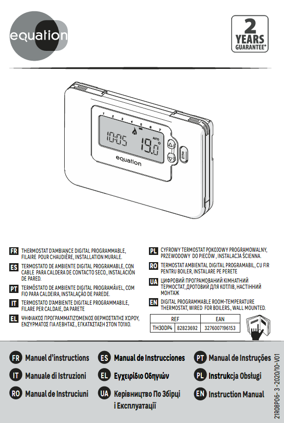 Manuale Cronotermostato Equation TH30DP4 PDF