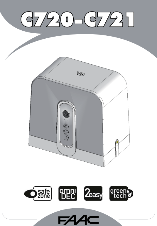 Manuale Istruzioni FAAC C720 - C721 PDF