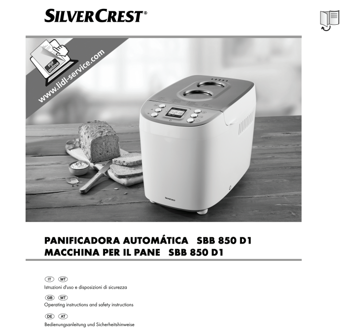 Manuale Macchina per il Pane Silvercrest SBB 850 D1 PDF