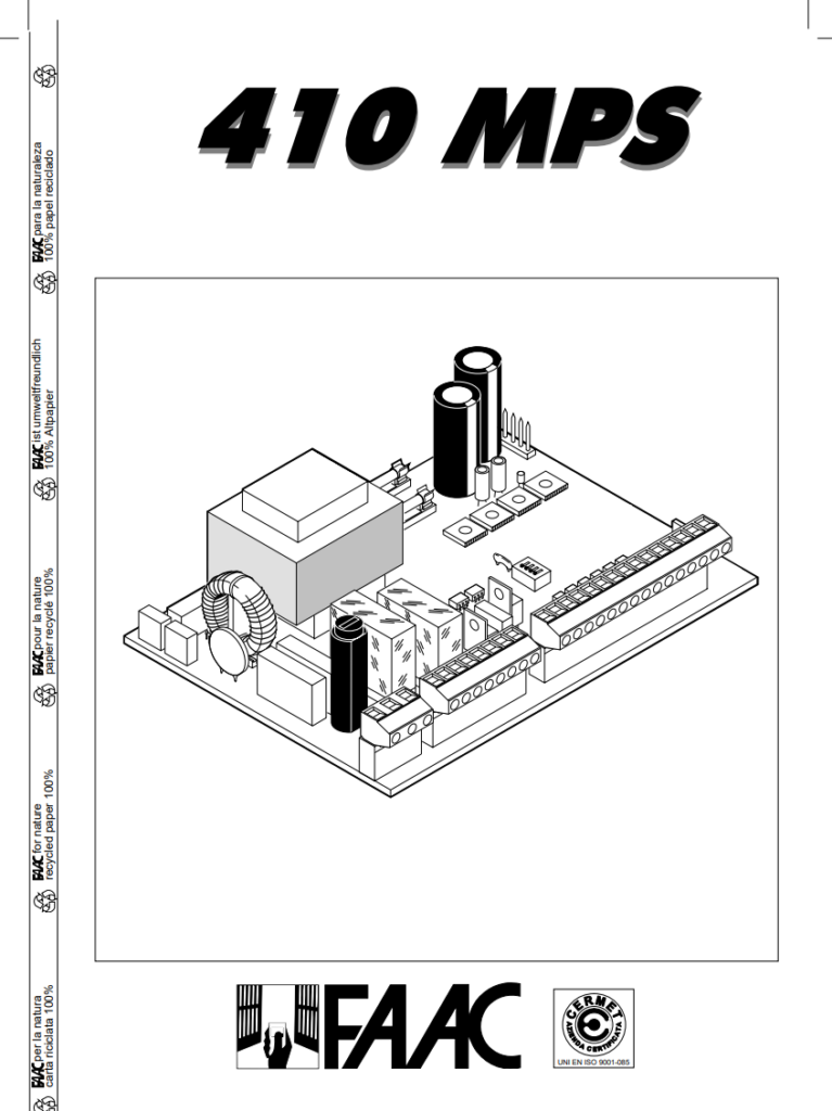 Manuale FAAC 410 MPS PDF