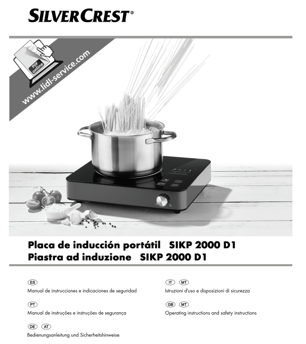 Manuale Piastra Induzione Silvercrest 2000W SIKP 2000 D1 PDF