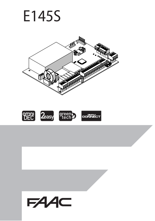 Manuale Istruzioni Scheda Elettronica FAAC E145S PDF