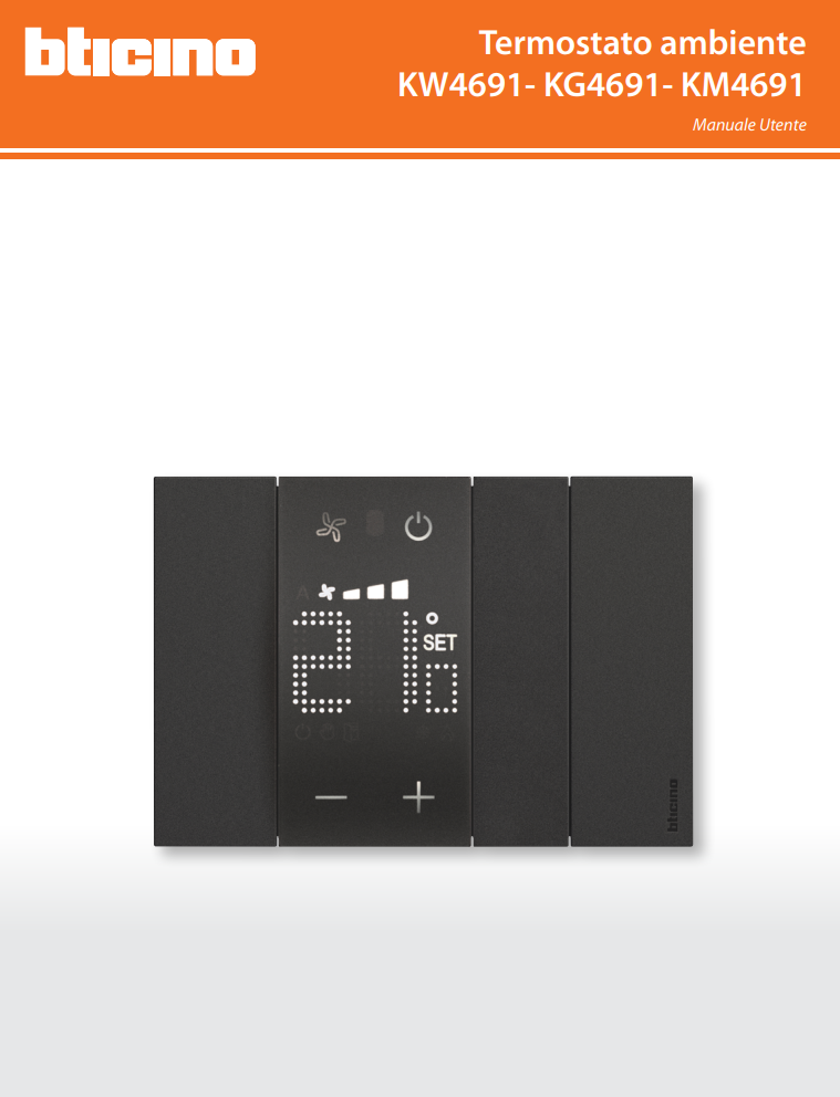 Manuale Termostato BTicino Living Now KW4691- KG4691- KM4691 PDF