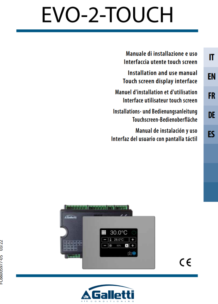 Manuale Termostato Galletti EVO 2 Touch PDF