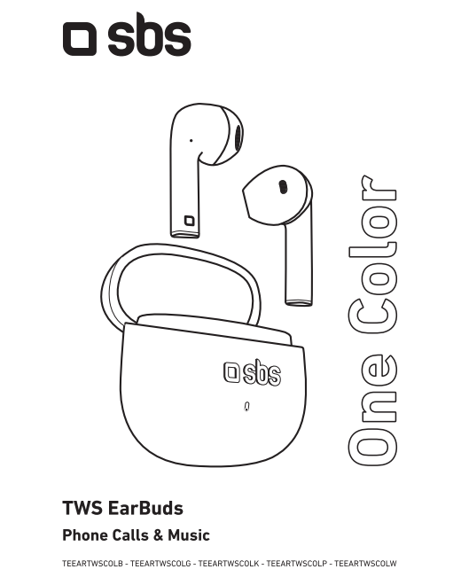 Manuale Auricolari SBS Bluetooth TWS EarBuds PDF