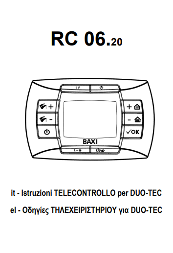 Manuale Baxi RC 06.20 PDF