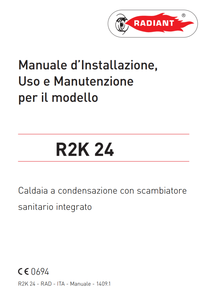 Manuale Caldaia Radiant R2K 24​ PDF