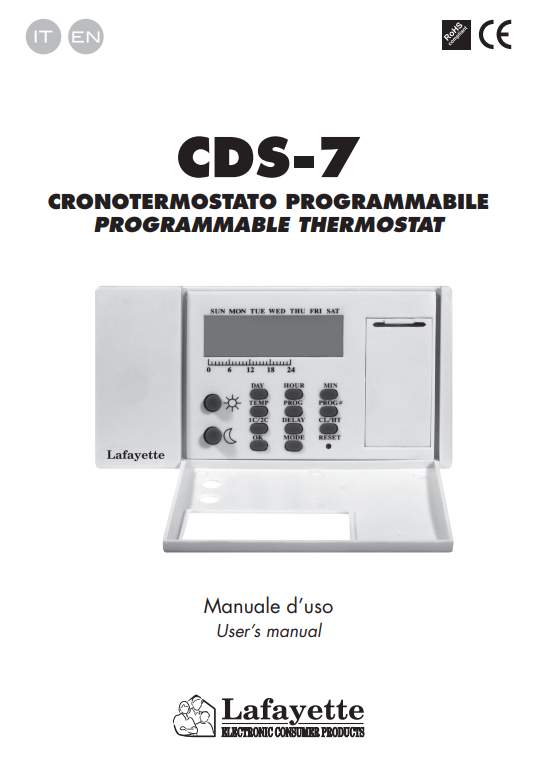 Manuale Cronotermostato Lafayette CDS-7 PDF