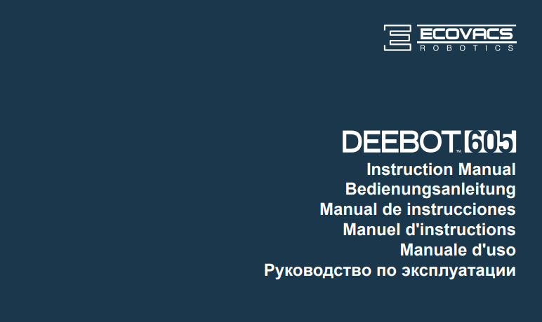 Manuale Ecovacs Deebot 605 PDF