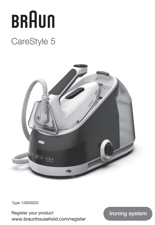 Manuale Ferro da Stiro Braun CareStyle 5 PDF