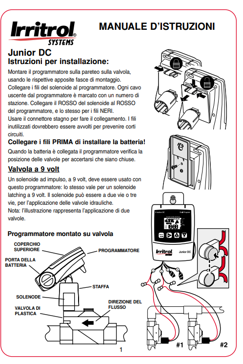 Manuale Irritrol Junior DC PDF