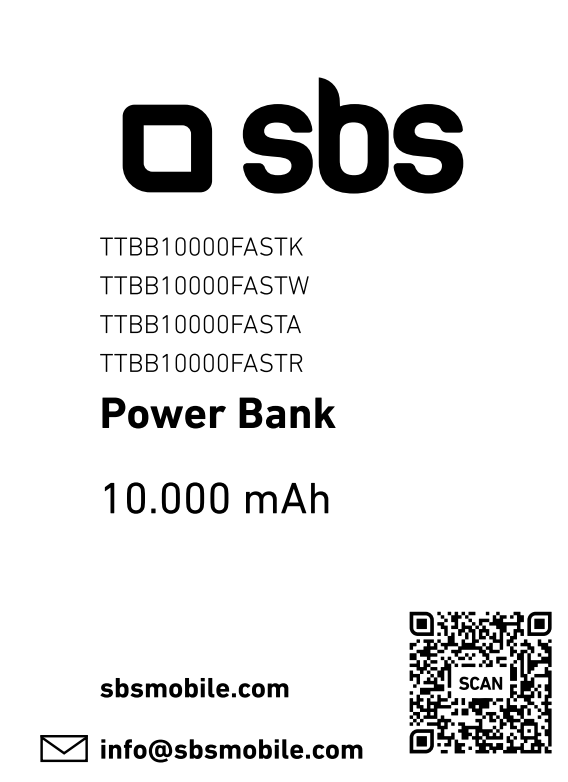Manuale Power Bank SBS 10000 mAh ​ PDF