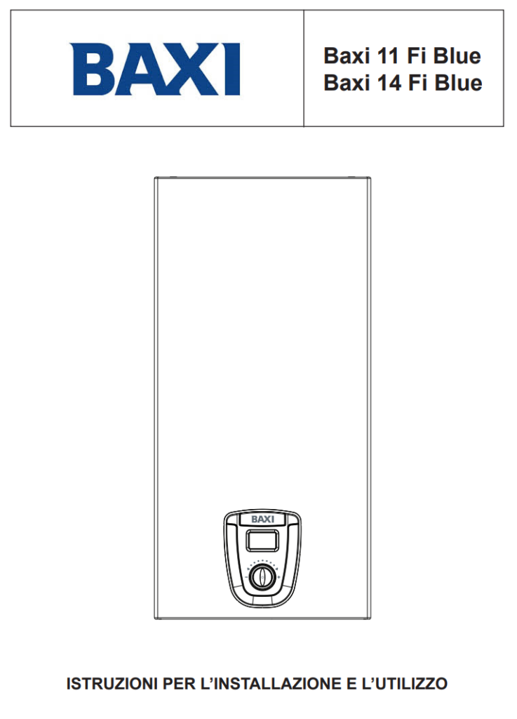Manuale Scaldabagno Baxi 11 Fi Blue - Baxi 14 Fi Blue PDF