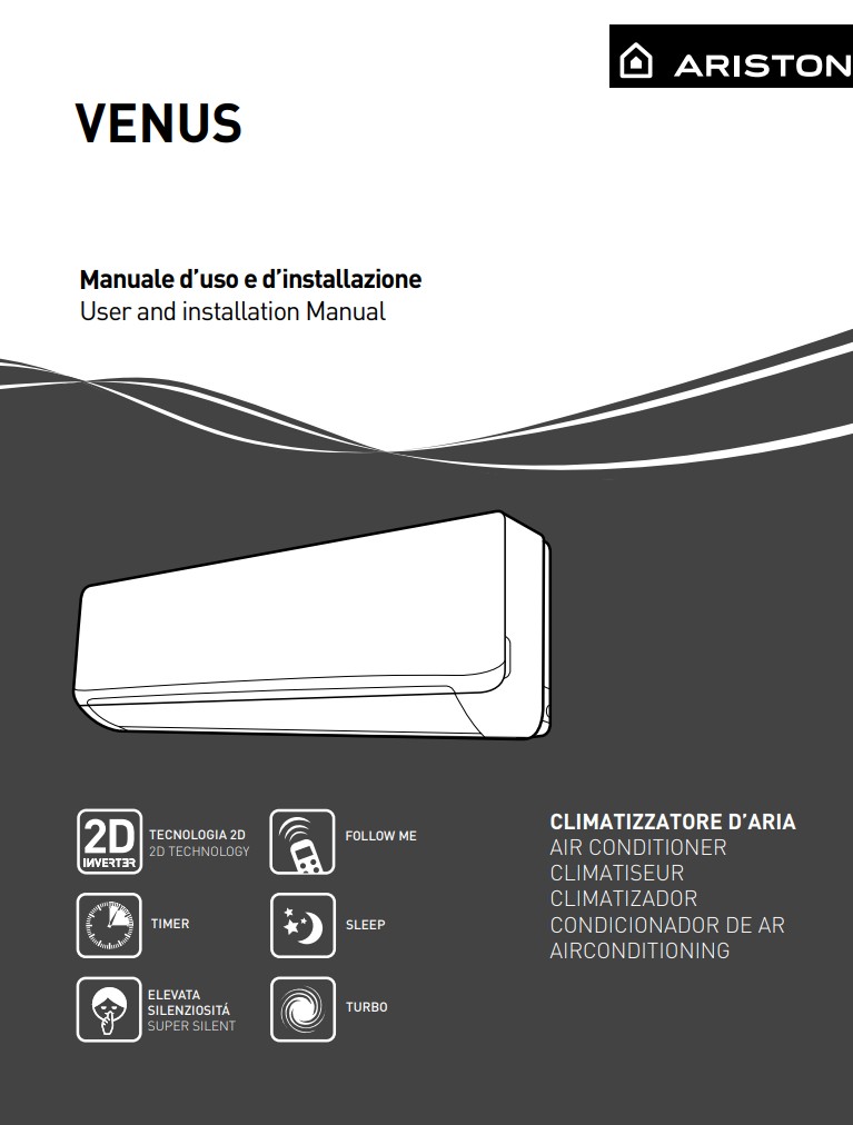 Manuale Condizionatore Ariston Venus 2D Inverter PDF