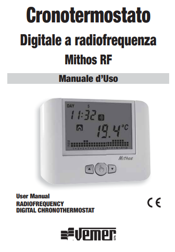 Manuale Cronotermostato Vemer Mithos PDF