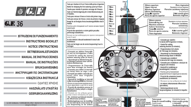 Manuale Irrigatore GF 36 PDF