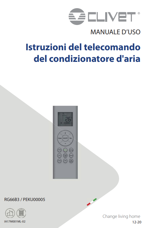 Manuale Telecomando Clivet PDF