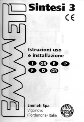 Manuale Termostato Emmeti Sintesi 3 PDF
