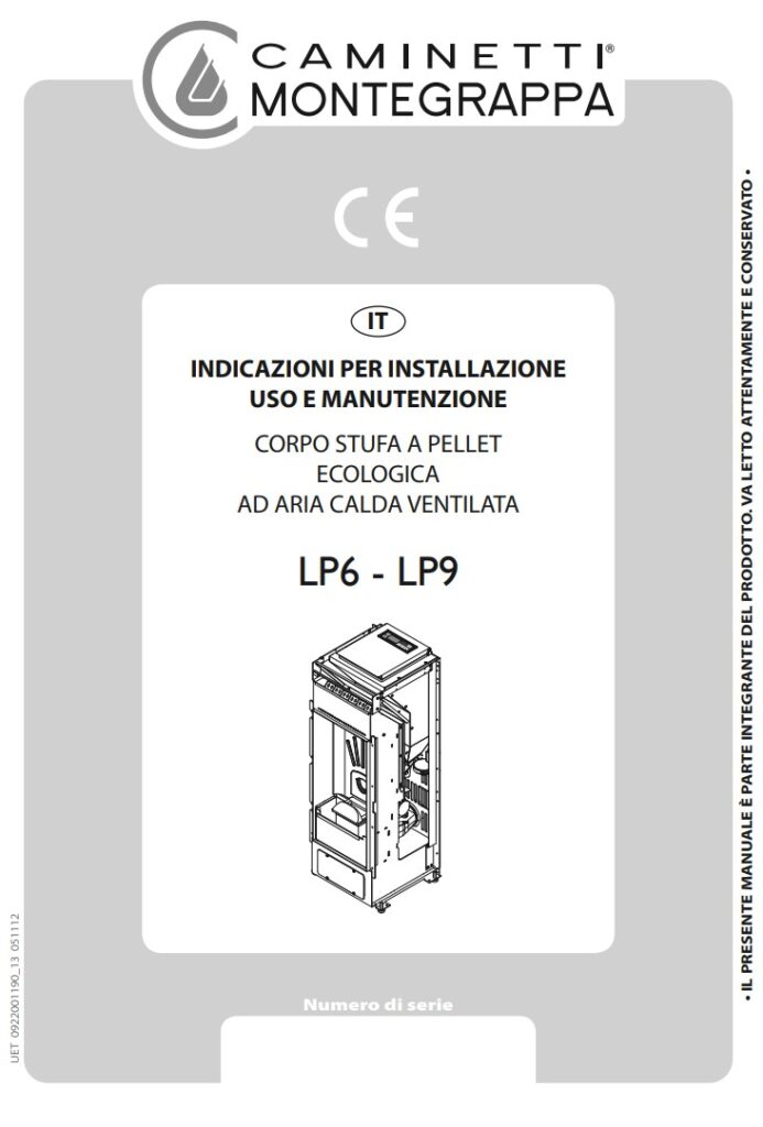 Manuale Stufa a Pellet Montegrappa LP6 - LP9 PDF