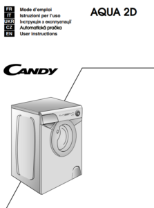 Candy Aquamatic 4 Kg Notice