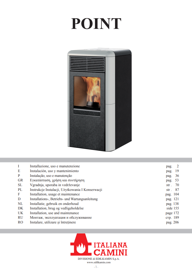 Manuale Stufa Edilkamin Point PDF