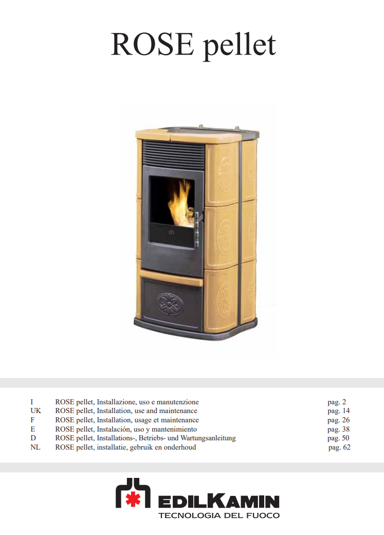 Manuale Stufa Edilkamin Rose PDF