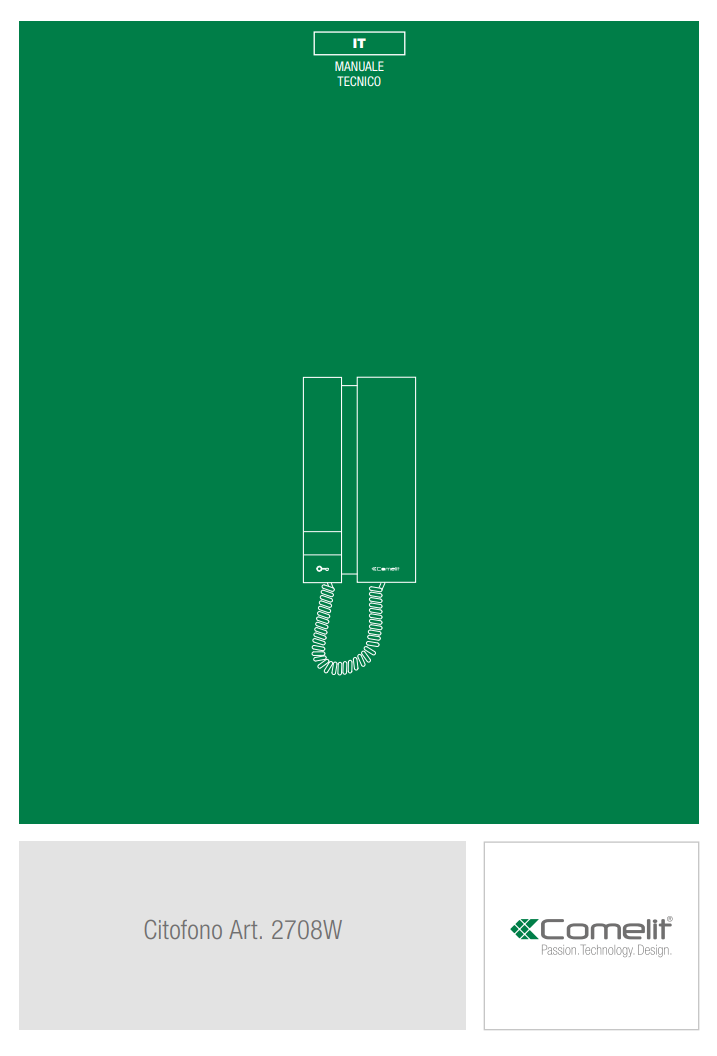 Manuale Citofono Comelit 2708W PDF