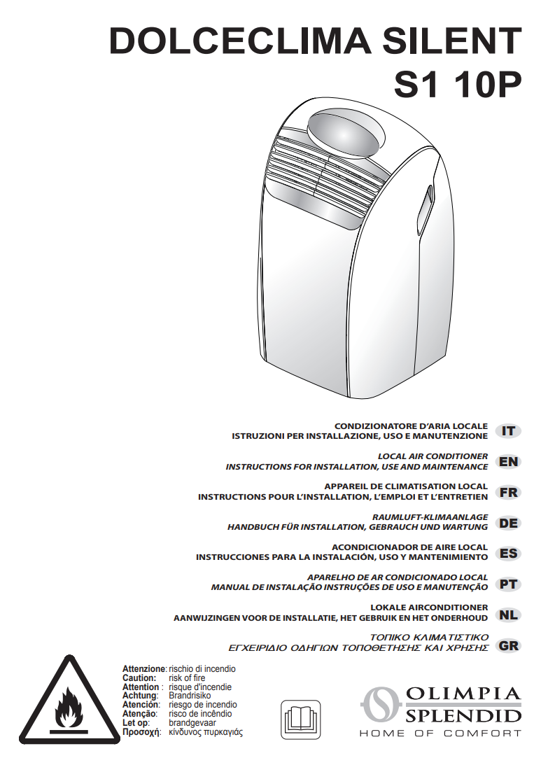 Manuale Deumidificatore Olimpia Splendid Dolceclima Silent S1 10P PDF