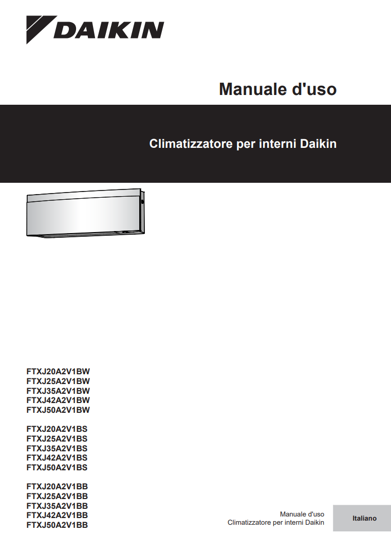 Manuale Daikin Emura PDF