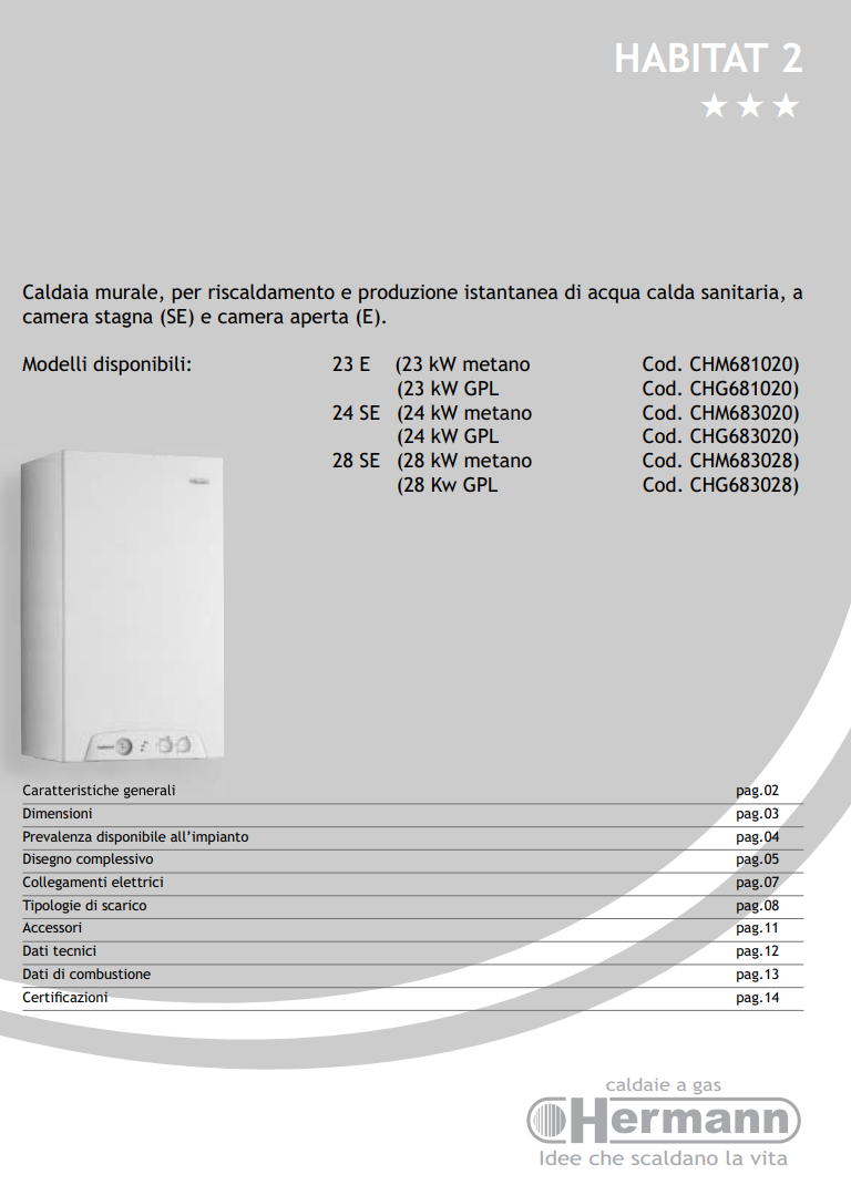Manuale Caldaia Herman Habitat 2 23 E - 24 SE - 28 SE PDF