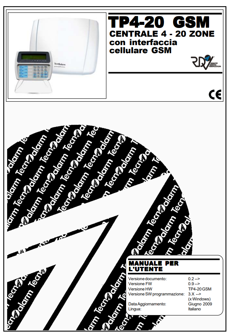 Manuale Tecnoalarm TP4-20 PDF