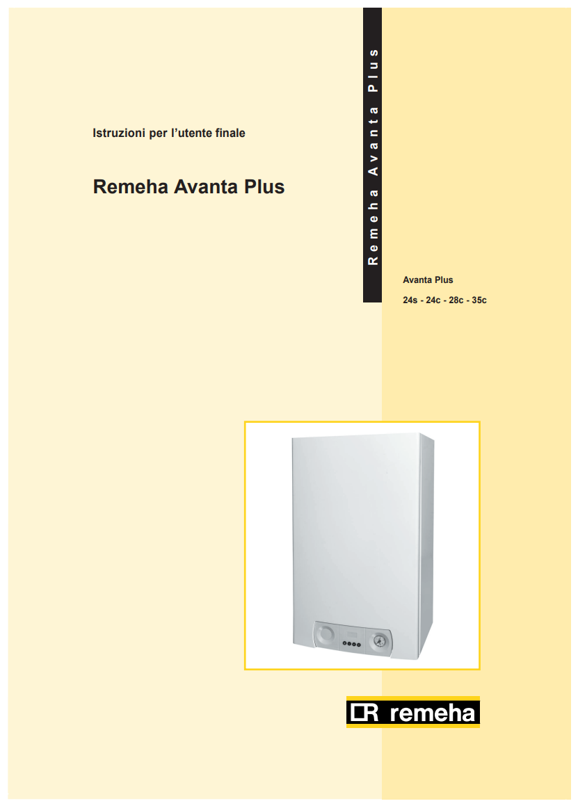 Manuale Caldaia Remeha Avanta Plus 24s - 24c - 28c - 35c​ PDF