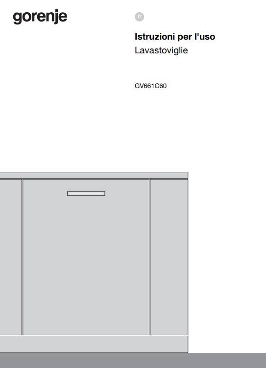 Manuale Lavastoviglie Gorene GV661C60 PDF