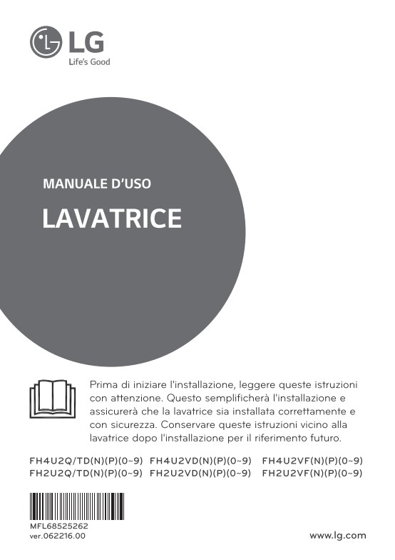 Manuale Lavatrice LG Inverter Direct Drive 7 - 8 - 9 Kg PDF