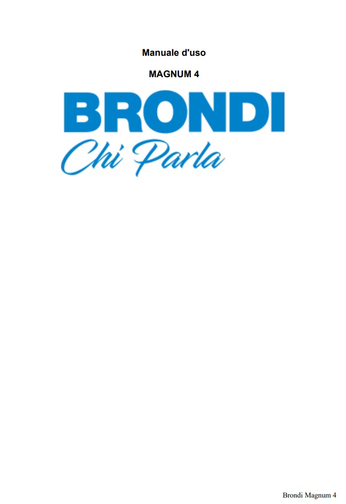 Manuale Brondi Magnum 4 PDF