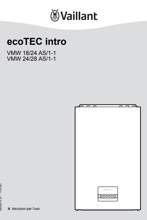 Manuale Caldaia Vaillant ecoTEC intro PDF