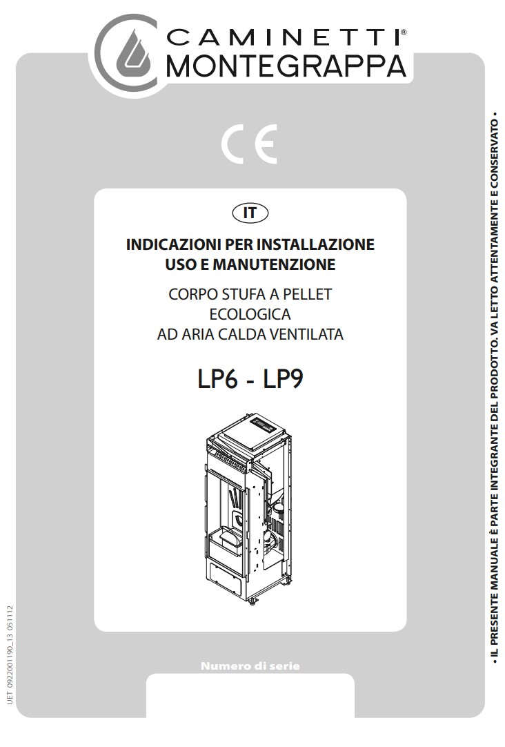 Manuale Stufa a Pellet Montegrappa LP6 - LP9 PDF